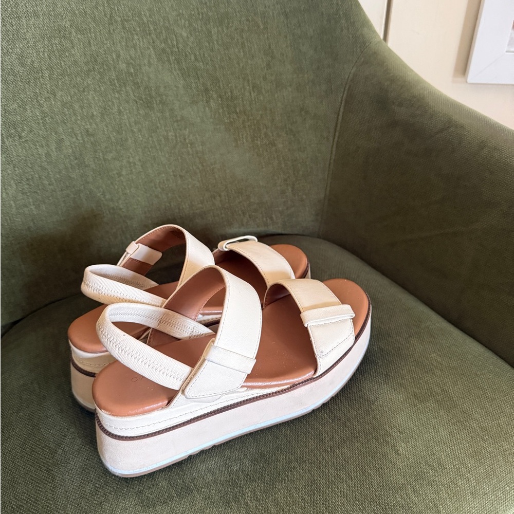 Chunky Cream Platform Sandals